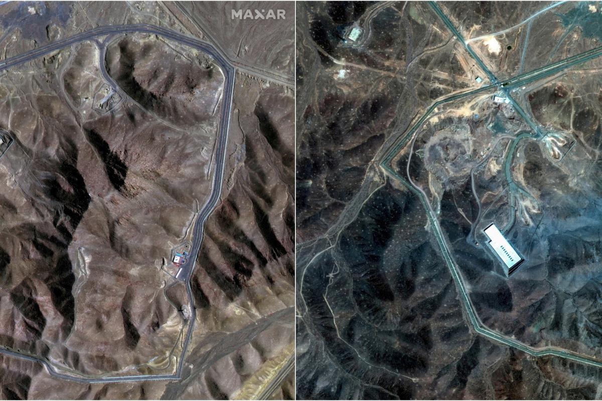 Imágenes satelitales retratan el antes y el después de los bombardeos estadounidenses en Fordow, instalación clave del programa nuclear iraní.