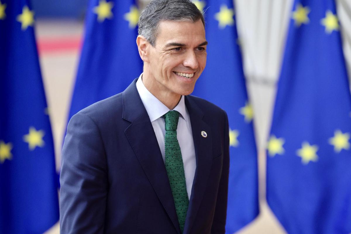 El presidente del Gobierno, Pedro Sánchez, a su llegada al Consejo Europeo en Bruselas.