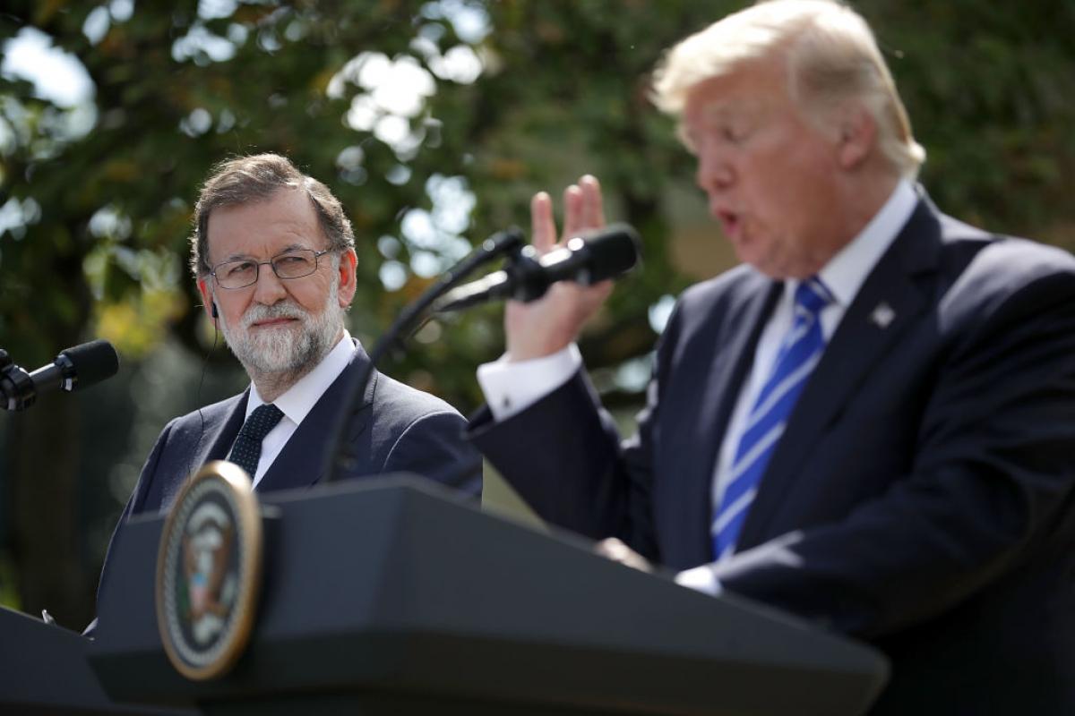 Mariano Rajoy, en la Casa Blanca con Donald Trump en 2017
