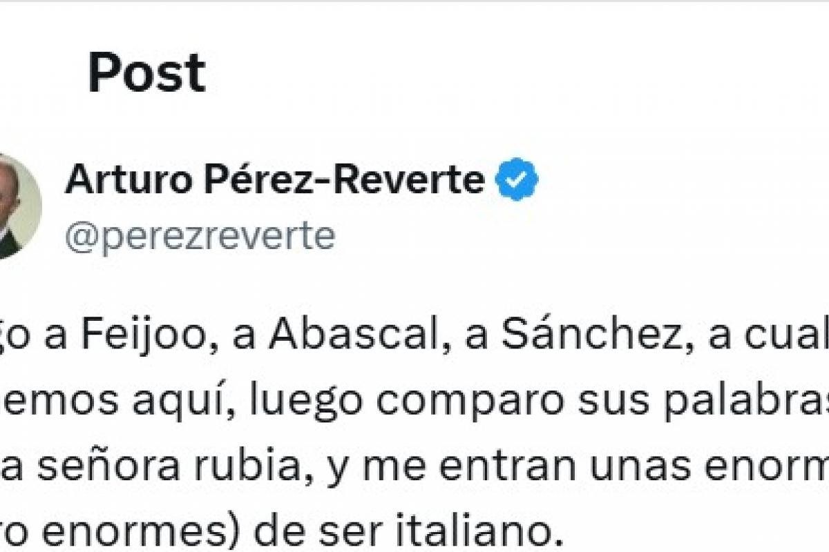 El tuit de Arturo Pérez-Reverte