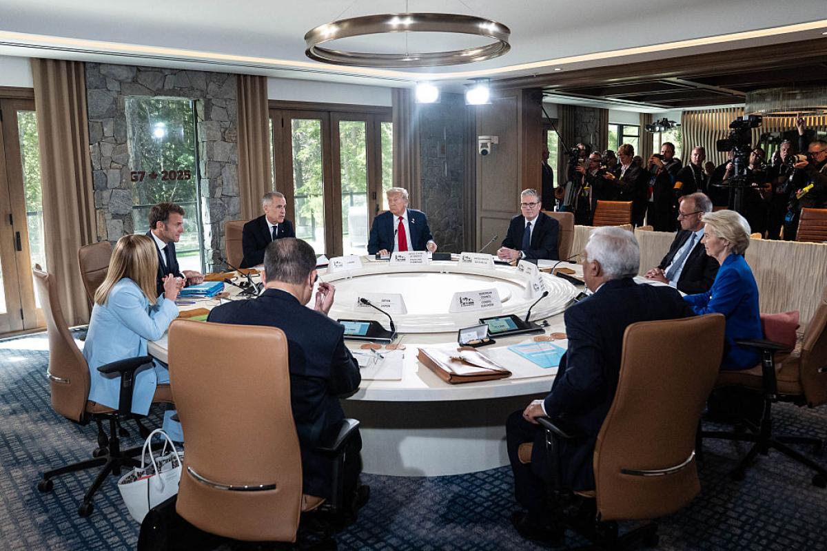 Ursula von der Leyen, en la mesa del G7 junto a Trump y otros líderes mundiales