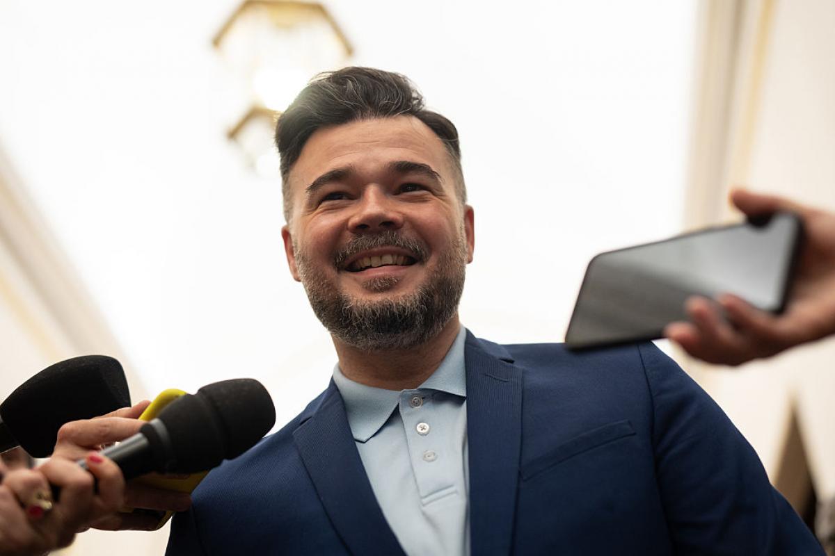 Gabriel Rufián, a su llegada a un pleno del Congreso