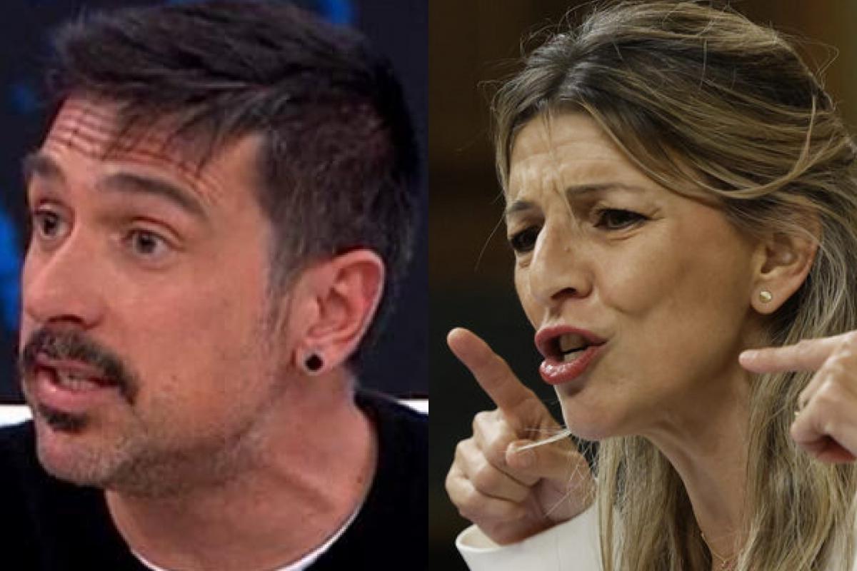 El politólogo Ramón Espinar y la vicepresidenta segunda y ministra de Trabajo, Yolanda Díaz; en sendas imágenes, respectivamente.