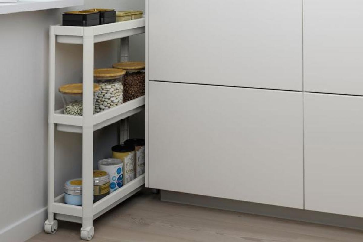 carrito estrecho ikea para cocina y baño