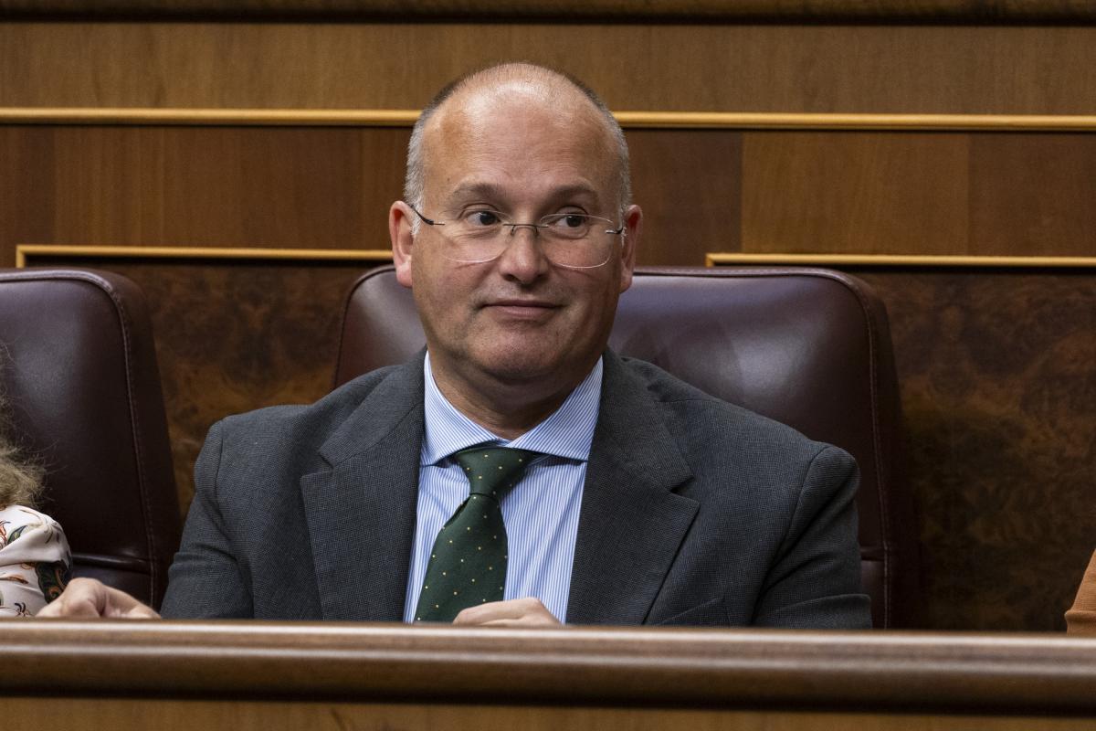El secretario general del PP, Miguel Tellado, en una imagen de archivo en el Congreso.