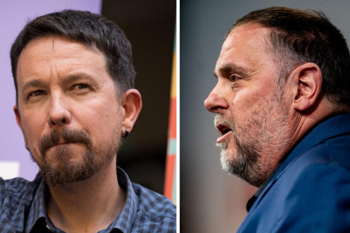 Pablo Iglesias y Oriol Junqueras, enfrentados