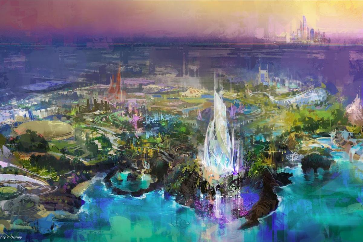 Recreación del futuro parque temático de Disney en la capital de Emiratos Árabes Unidos.