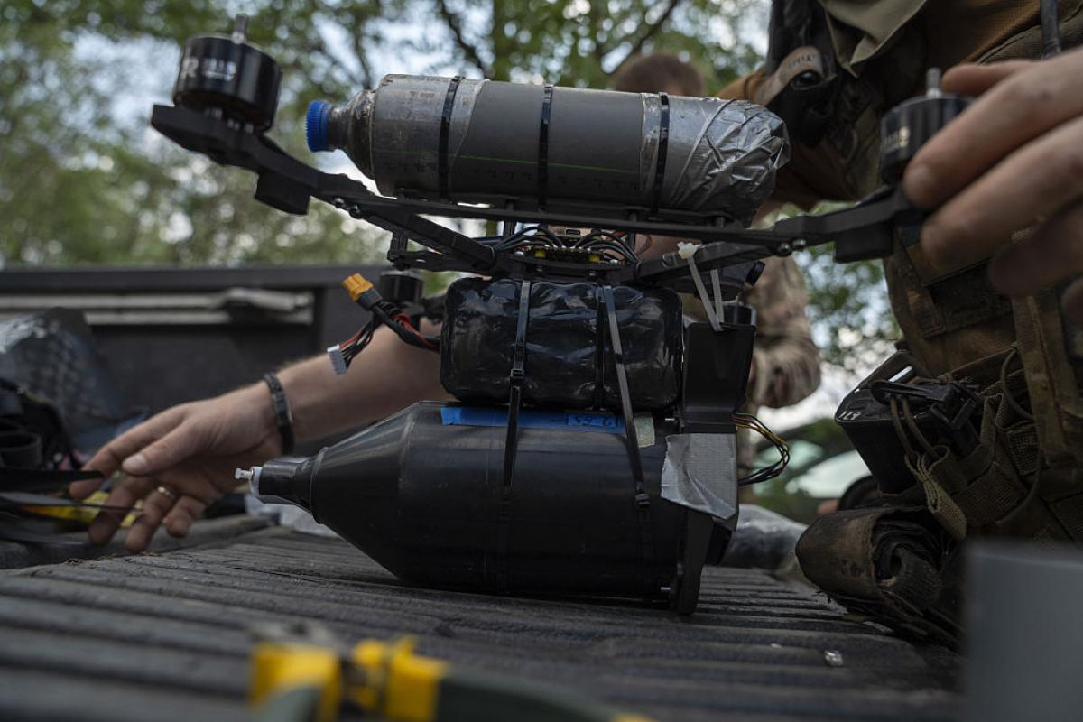 Un dron de última generación empleado en el frente de Donetsk