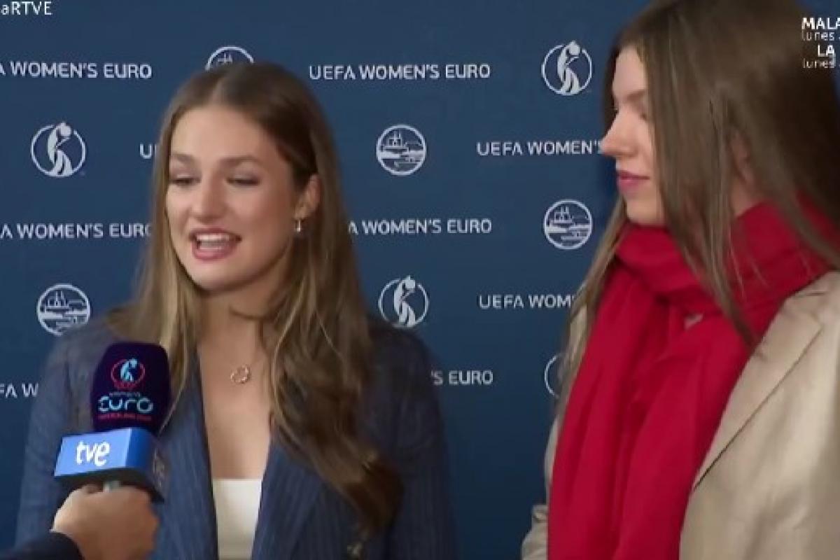 Leonor y Sofía, en la final de la Eurocopa femenina