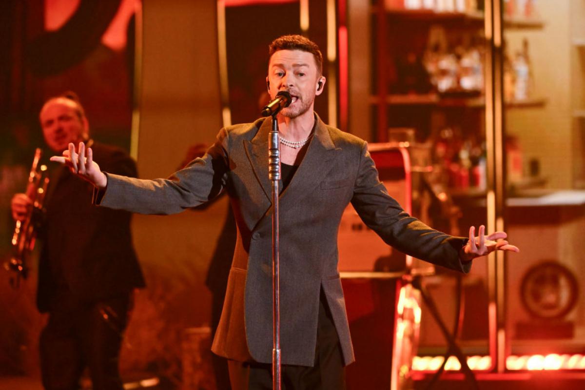 Justin Timberlake, en un concierto en 2024