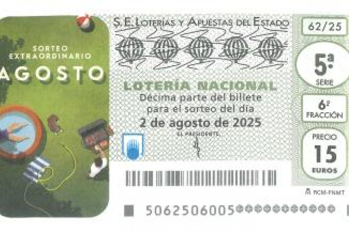 Décimo del Sorteo Extraordinario de Agosto 2025 de Lotería Nacional.