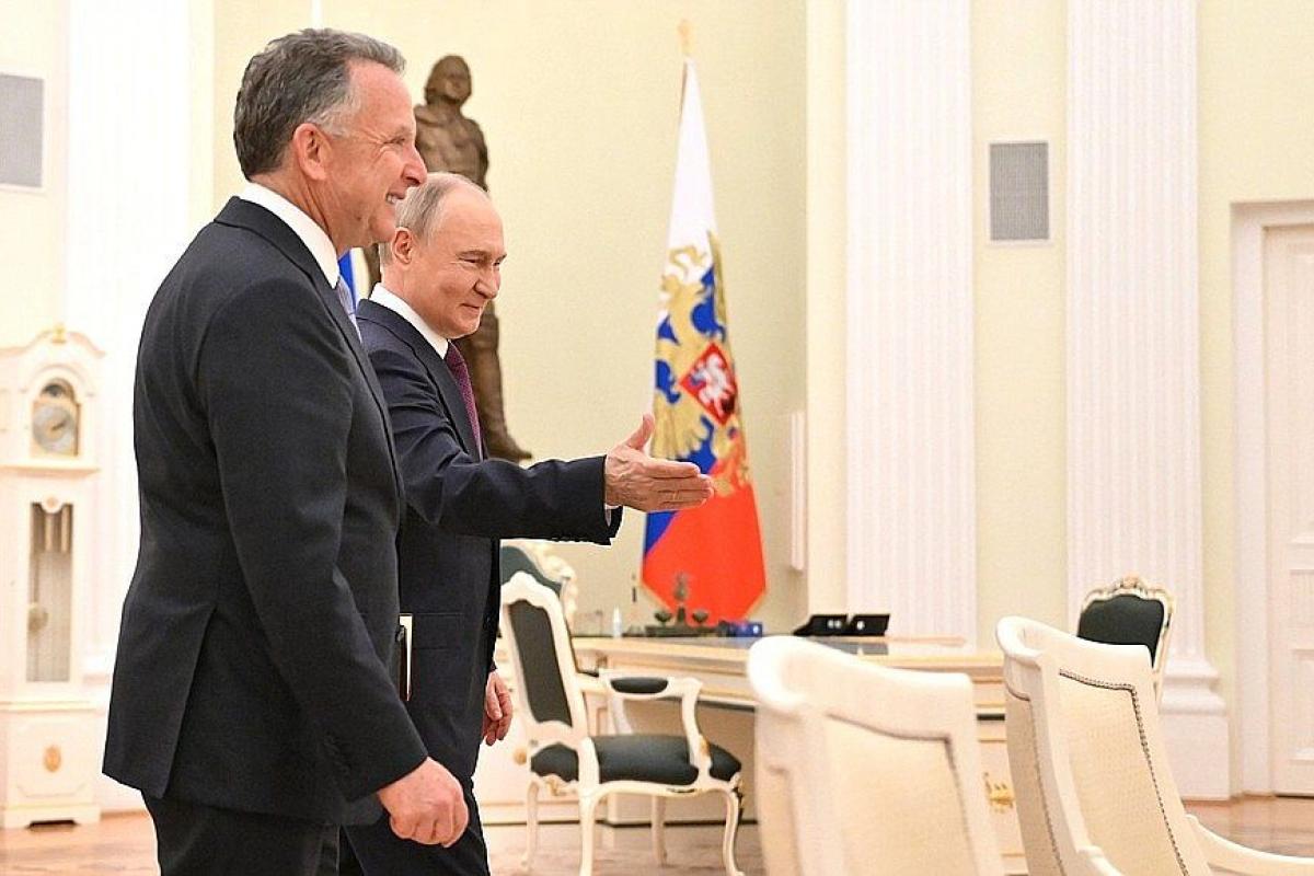 Steve Witkoff, recibido por Vladimir Putin en un encuentro reciente en el Kremlin
