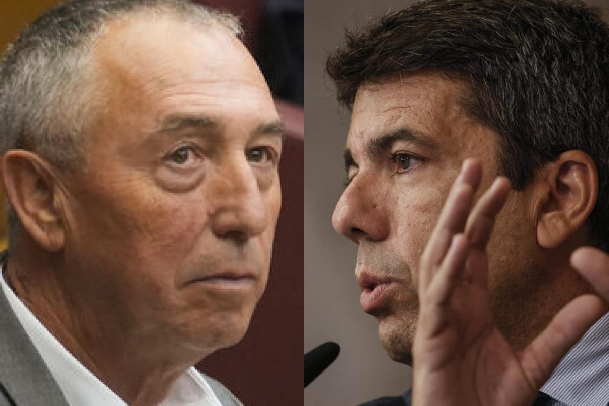 El diputado valenciano Joan Baldoví y el president de la Comunidad Valenciana, Carlos Mazón; en sendas imágenes de archivo, respectivamente.