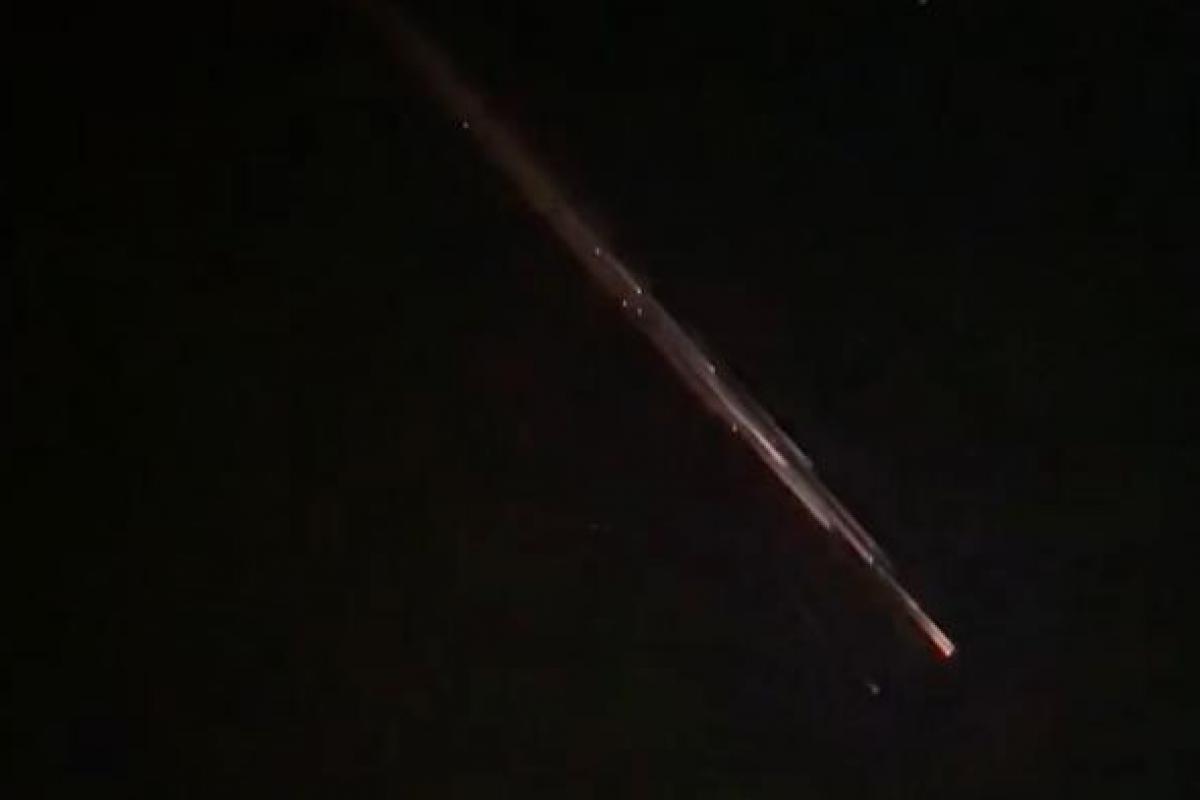 Detalle del objeto que se ha visto esta noche en Murcia