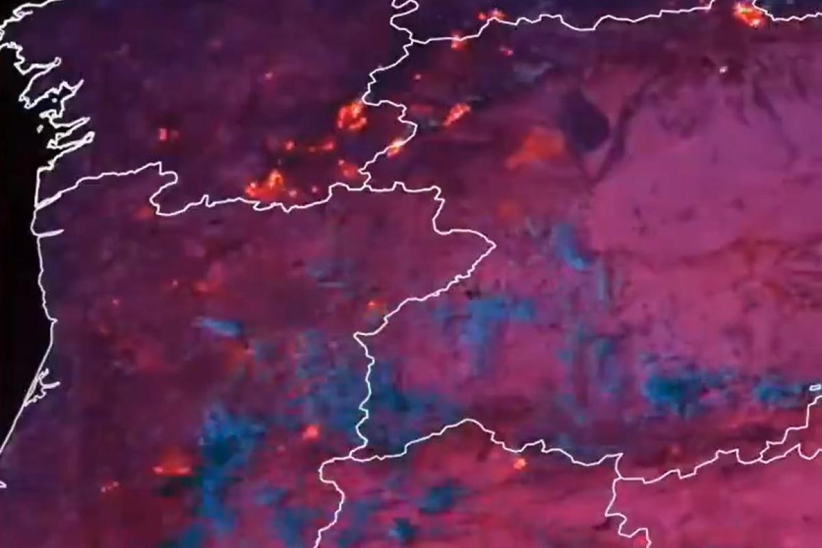 El mapa de incendios y el peligro de fuego por las altas temperaturas.