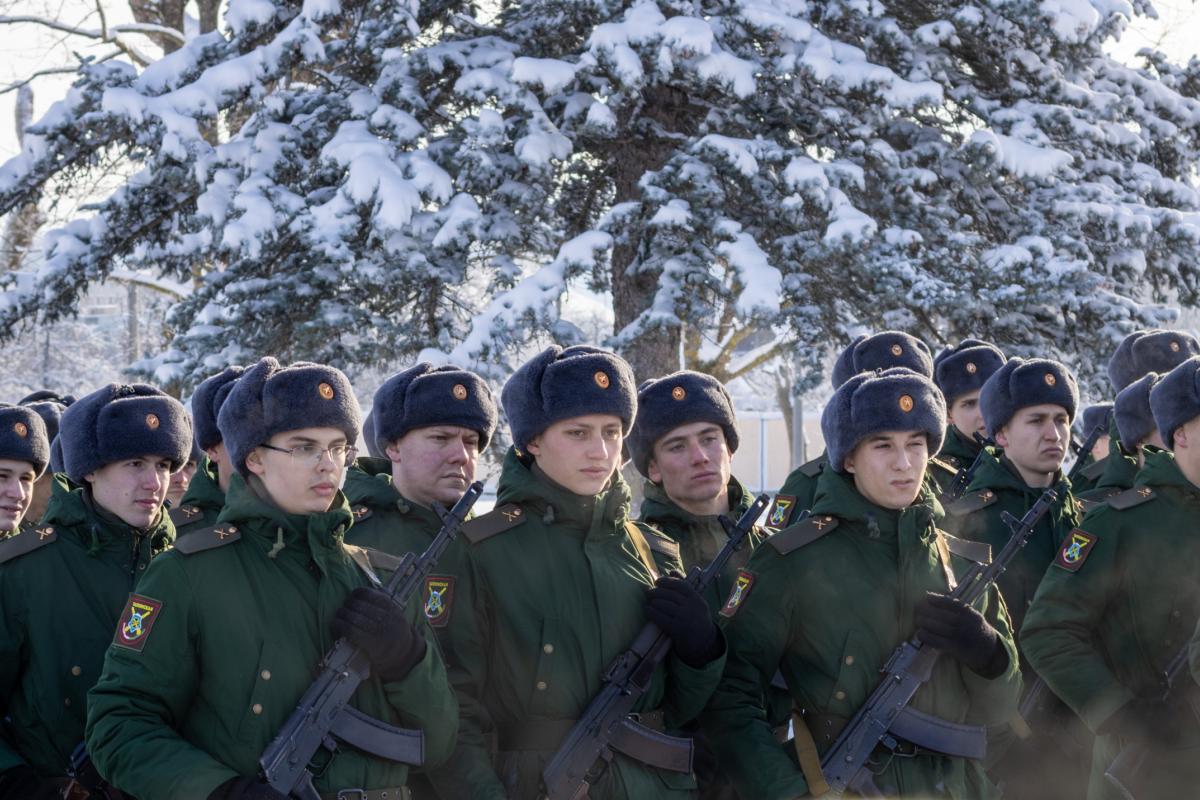 Jóvenes militares rusos, en una imagen de archivo.