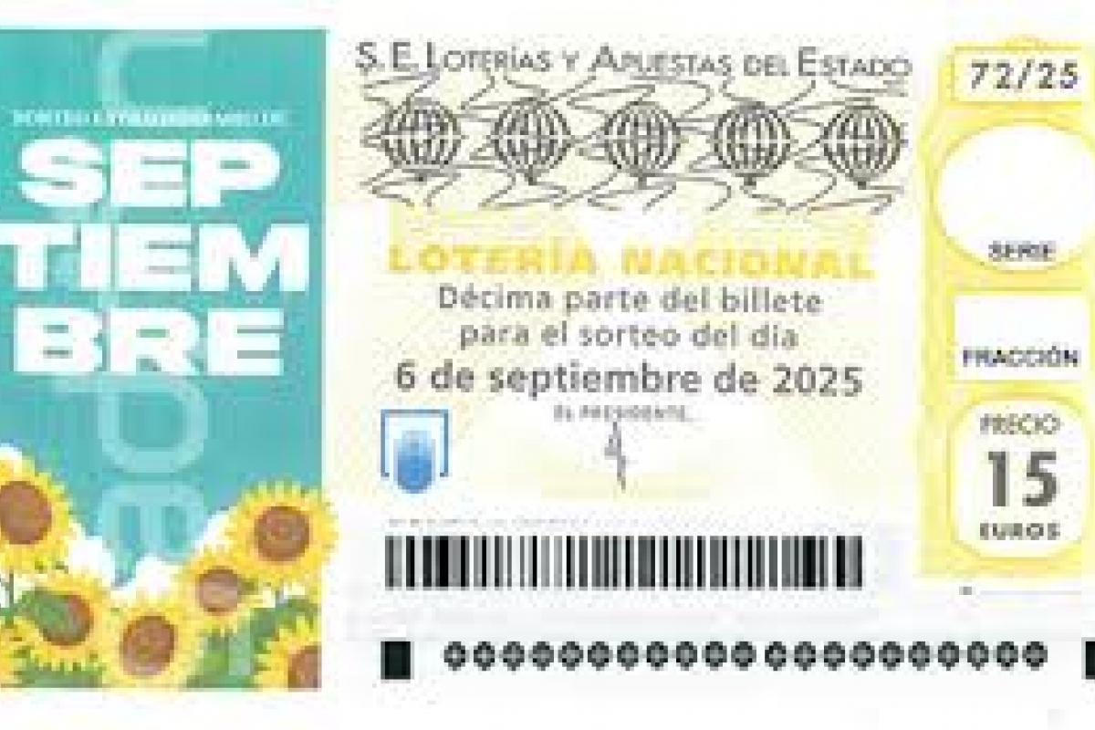 Décimo del Sorteo Extraordinario de Septiembre 2025 de Lotería Nacional.
