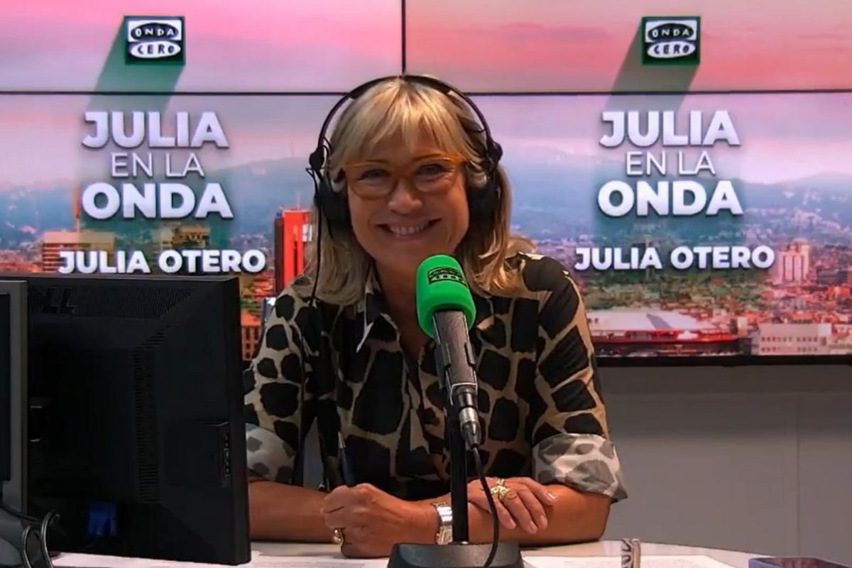 Julia Otero durante el programa de 'Julia en la Onda'.