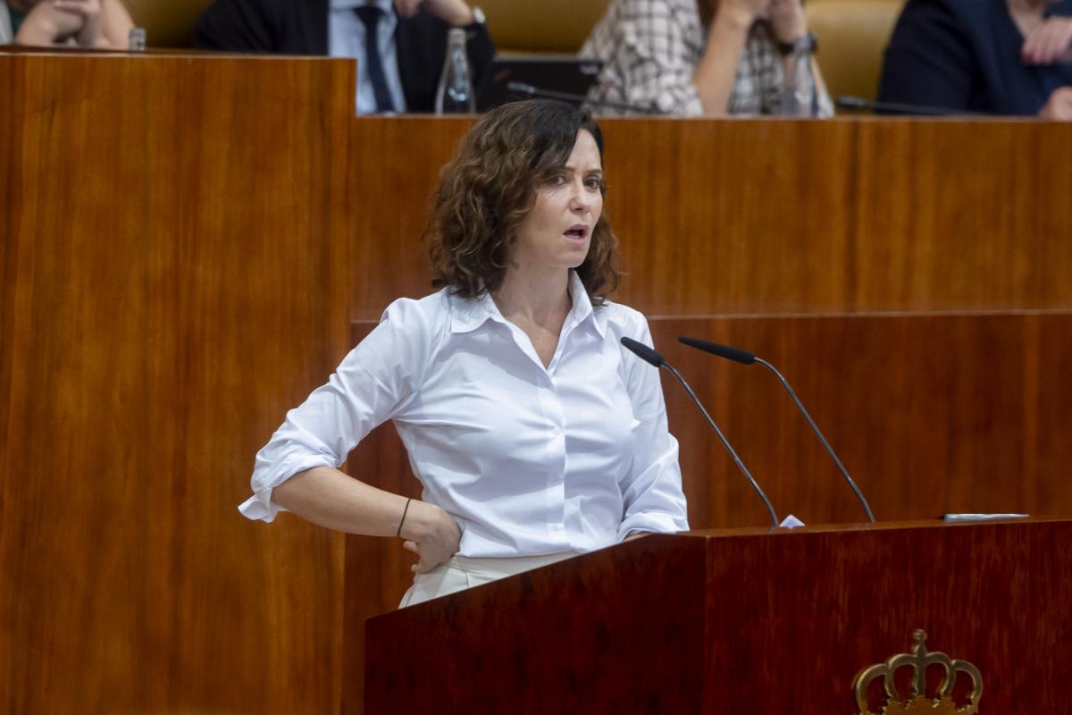 La presidenta de la Comunidad de Madrid, Isabel Díaz Ayuso