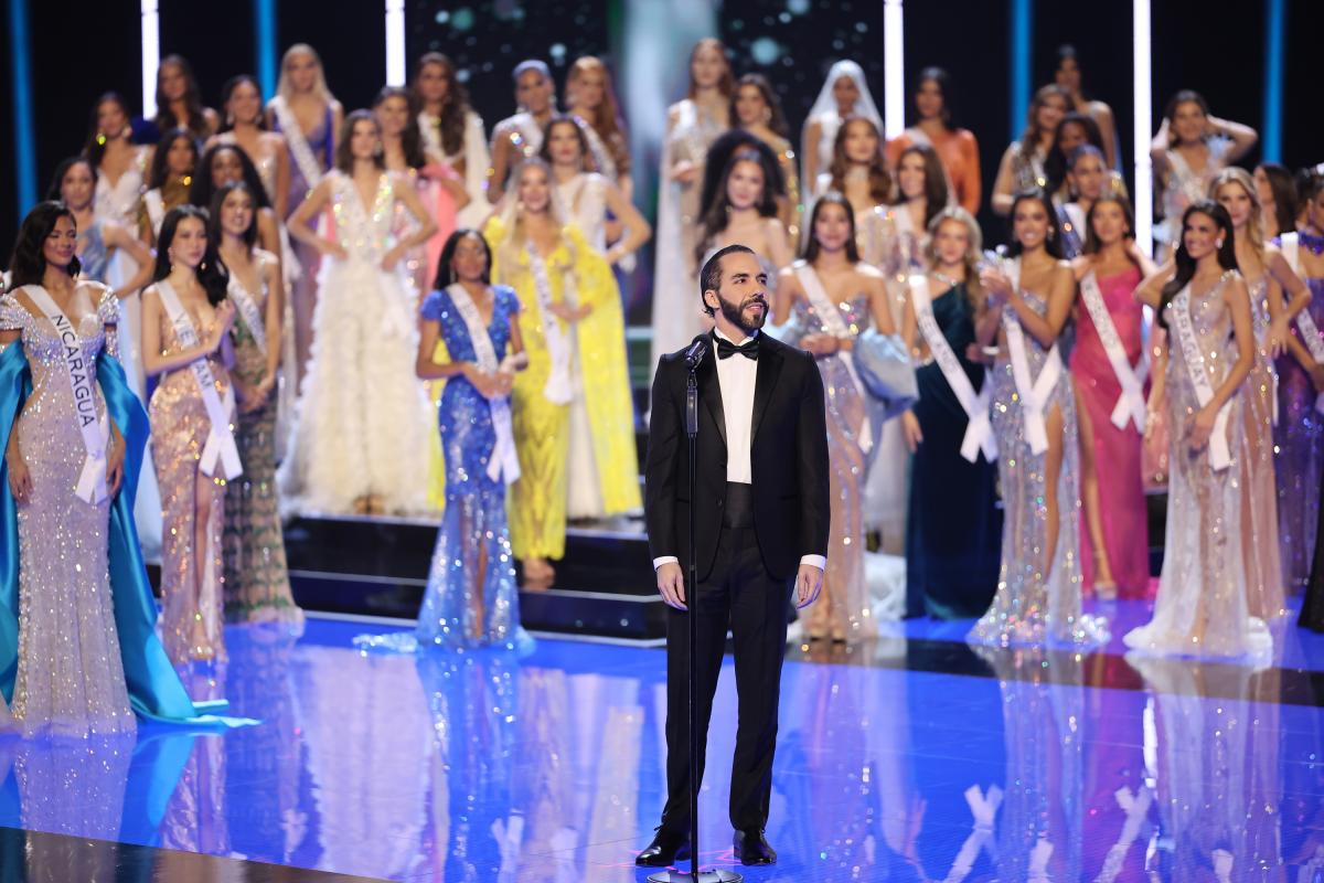 El presidente de El Salvador, Nayib Bukele, en una imagen de archivo durante la celebración del 72 certamen del concurso Miss Universo, en San José (El Salvador), en 2023.