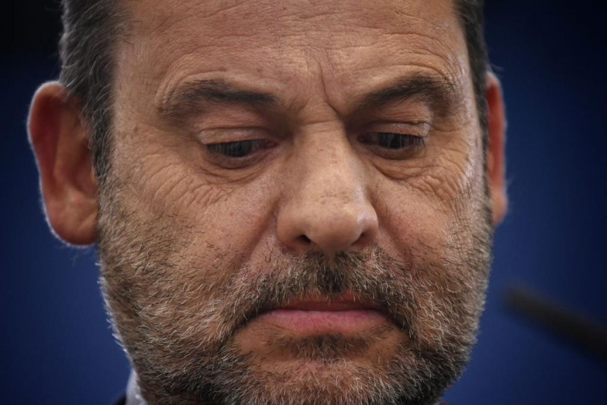 José Luis Ábalos, con gesto serio