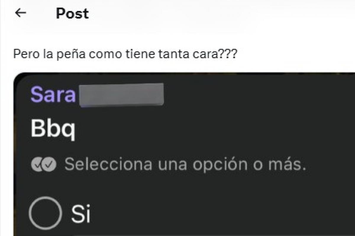 El tuit de @jvnsashaa en la red social X