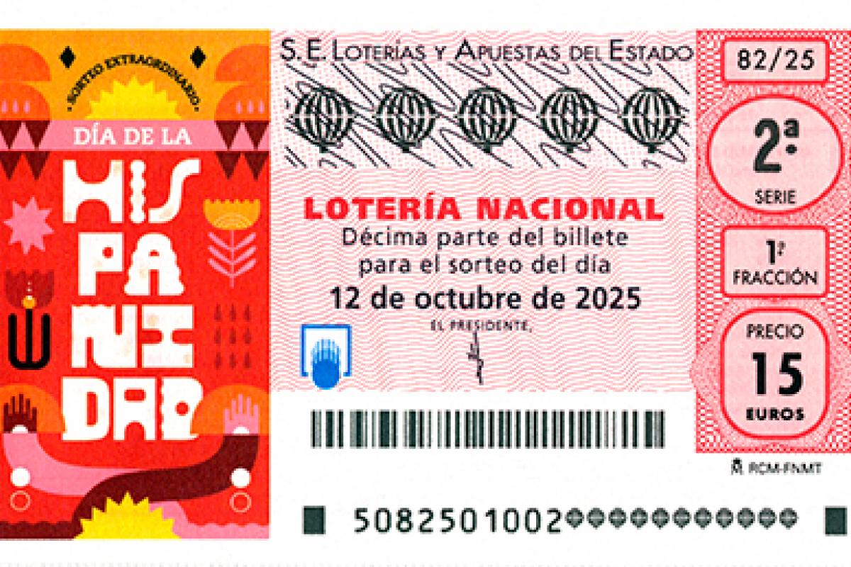 Décimo del Sorteo Extraordinario del Día de la Hispanidad 2025 de Lotería Nacional.