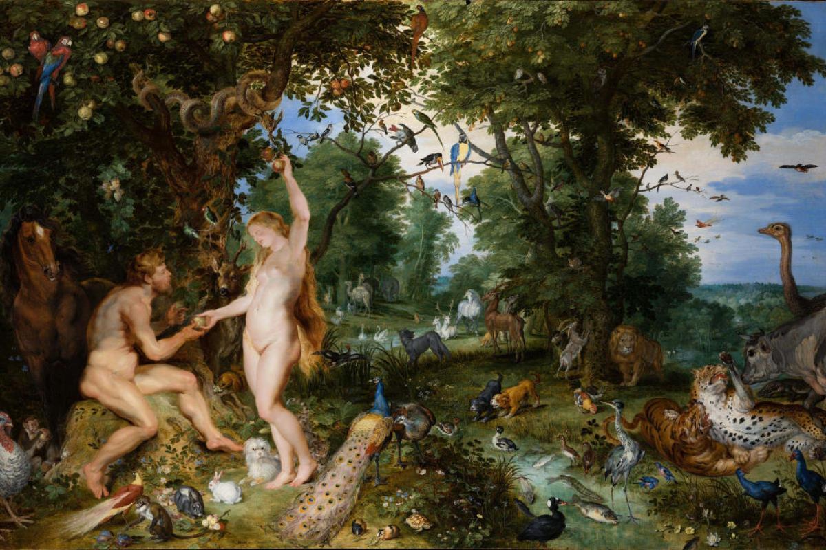 Cuadro El jardín del Edén con la caída del hombre (1615), de Jan Brueghel el Viejo