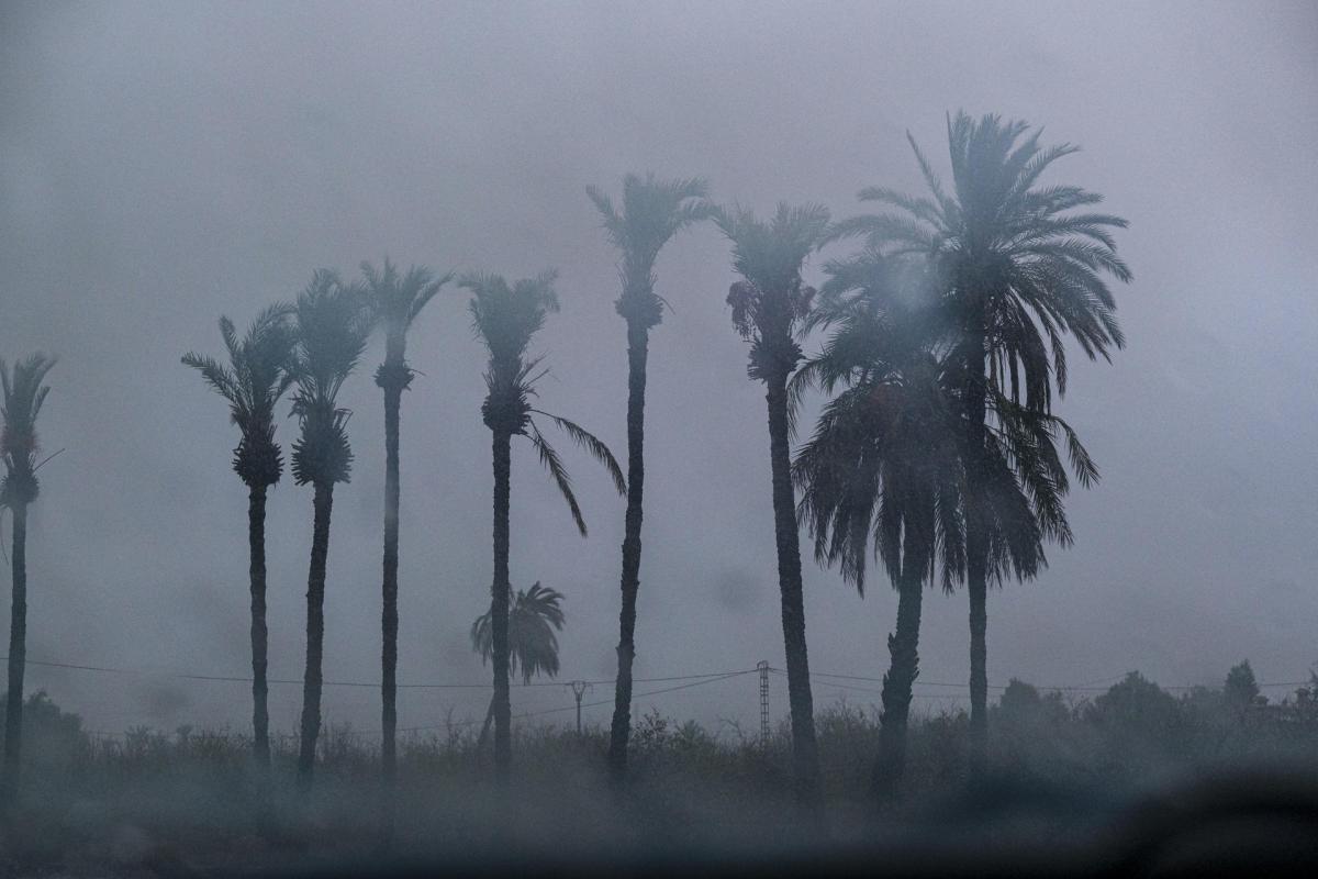 Una fuerte tormenta registrada este jueves 9 de octubre en La Foia (Alicante)