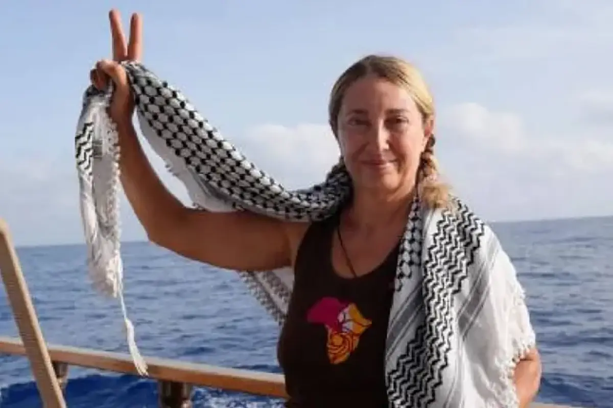 Reyes Rigo, durante el viaje de la flotilla.