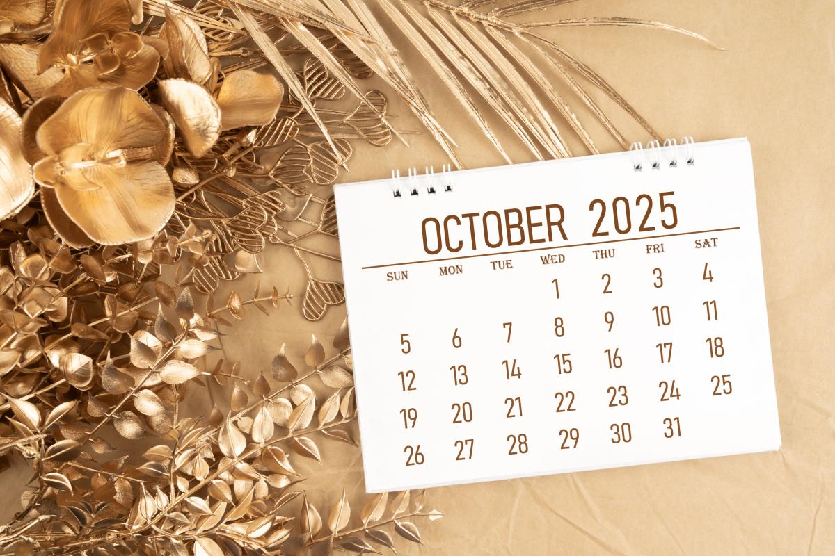 Calendario de octubre de 2025.
