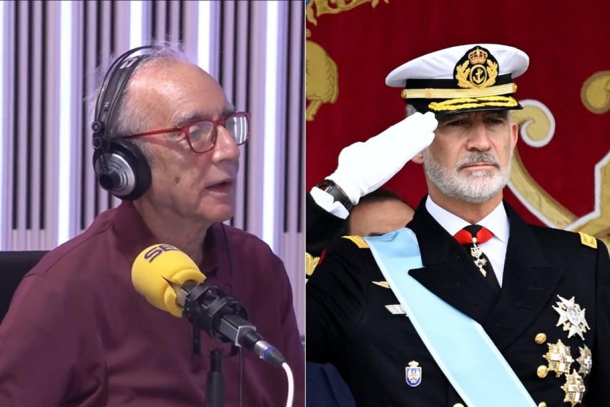 Fotomontaje de Juan José Millás y Felipe VI.