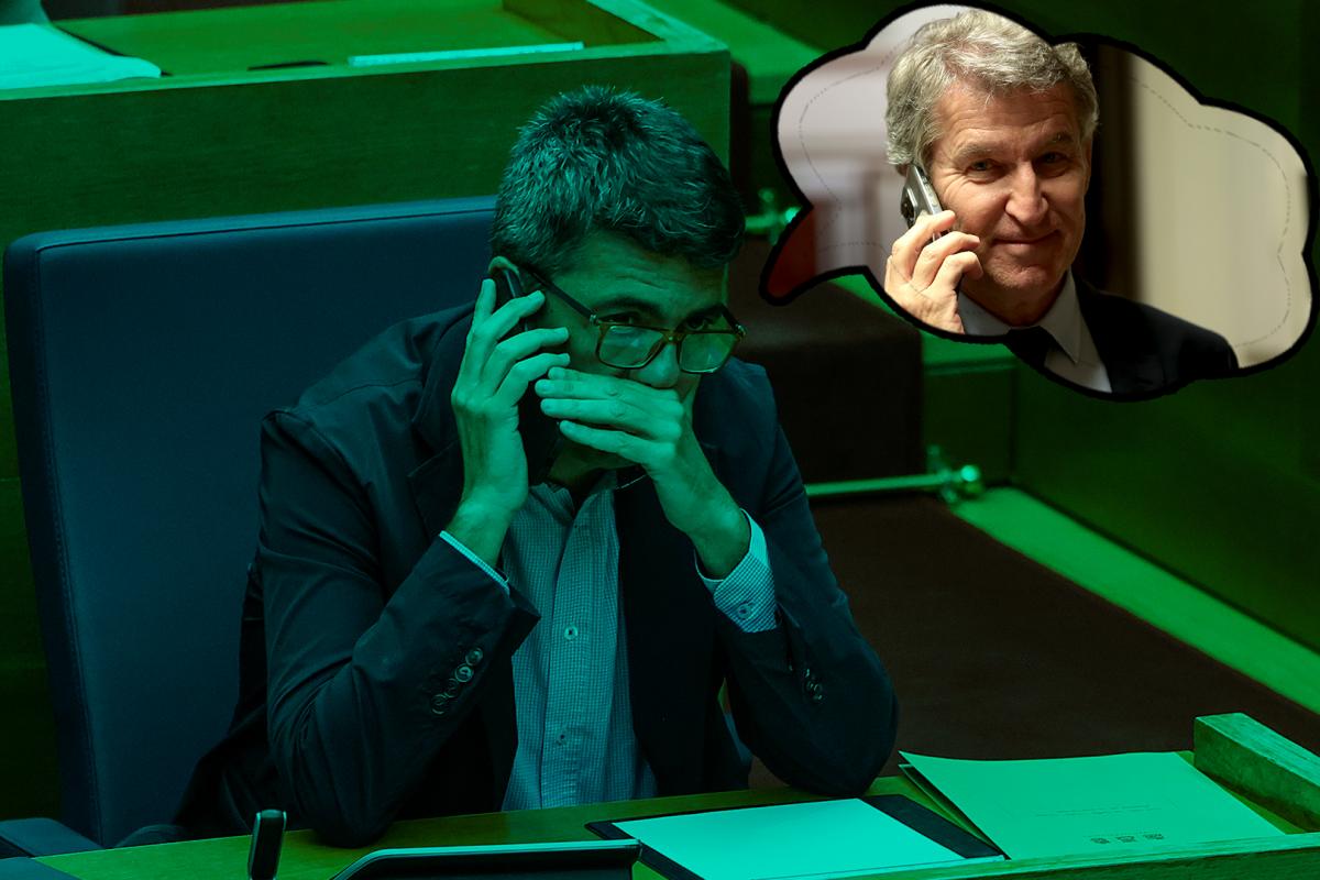 Fotomontaje con imágenes del president de la Generalitat Valenciana, Carlos Mazón; y el líder del PP, Alberto Núñez Feijóo.