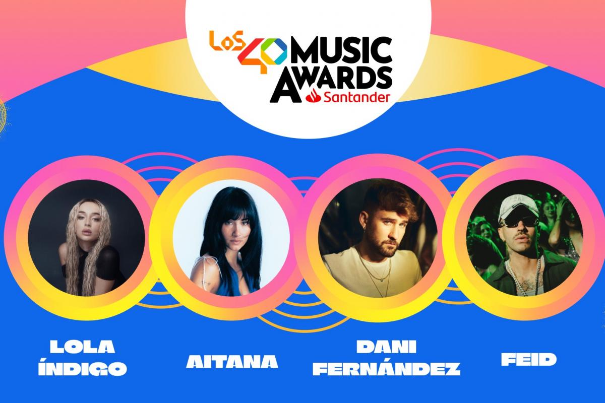 Máximos nominados de LOS40 Music Awards Santander 2025.