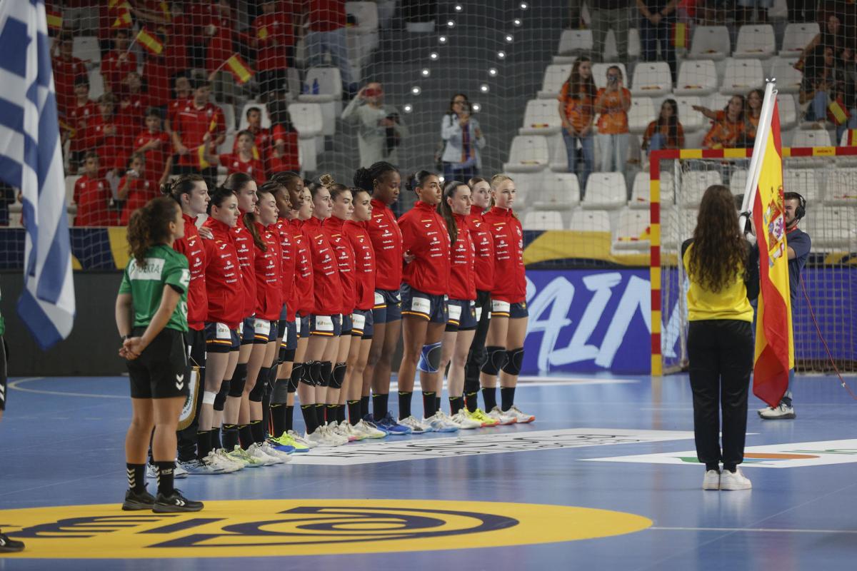 Las jugadoras de la selección española femenina de balonmano