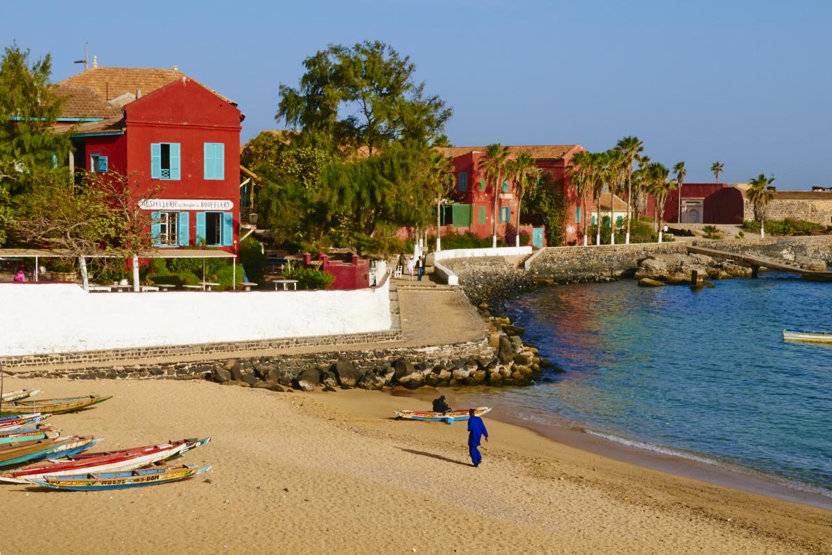 Playa de la isla de Goree