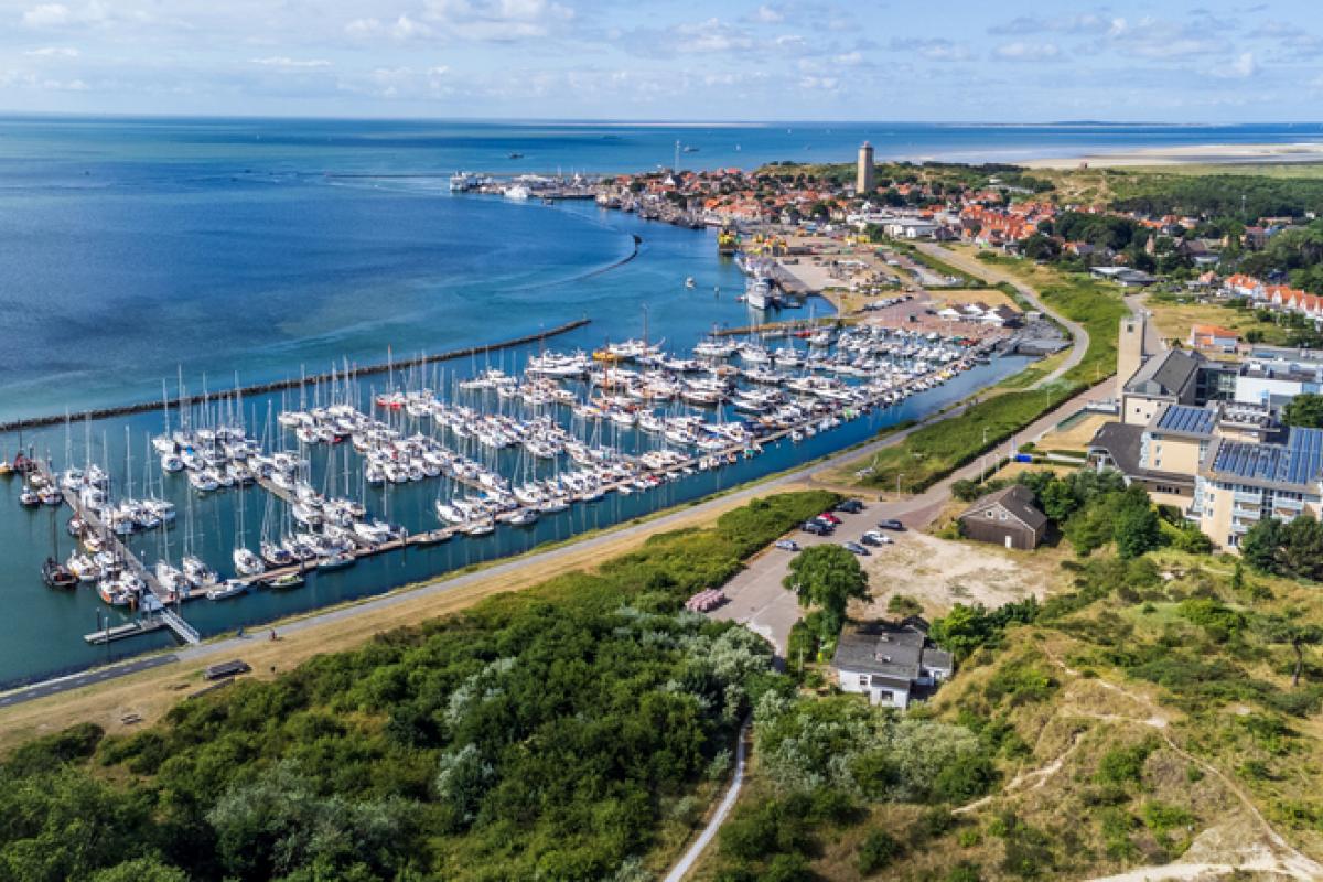 Vista aérea de la isla de Terschelling, en Países Bajos.
