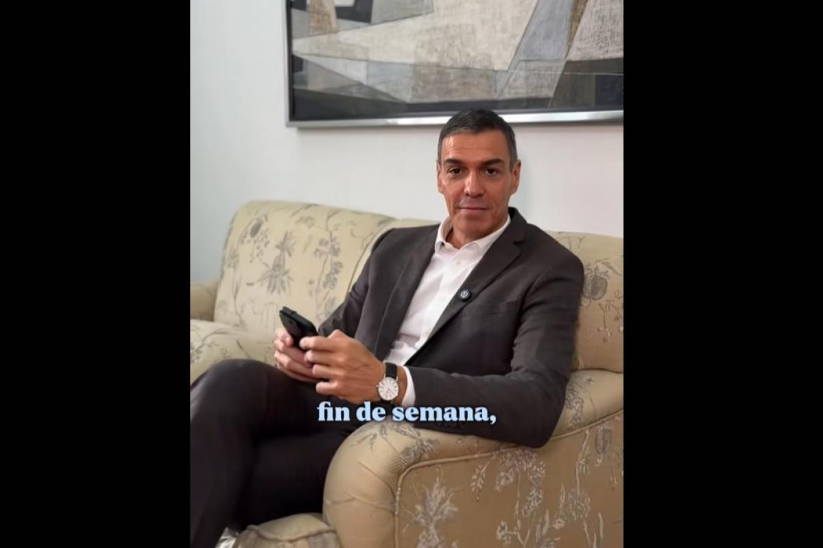 El vídeo que Pedro Sánchez ha publicado en TikTok.