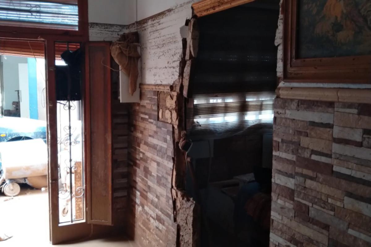 La casa de los padres de Pedro al día siguiente del paso de la DANA.