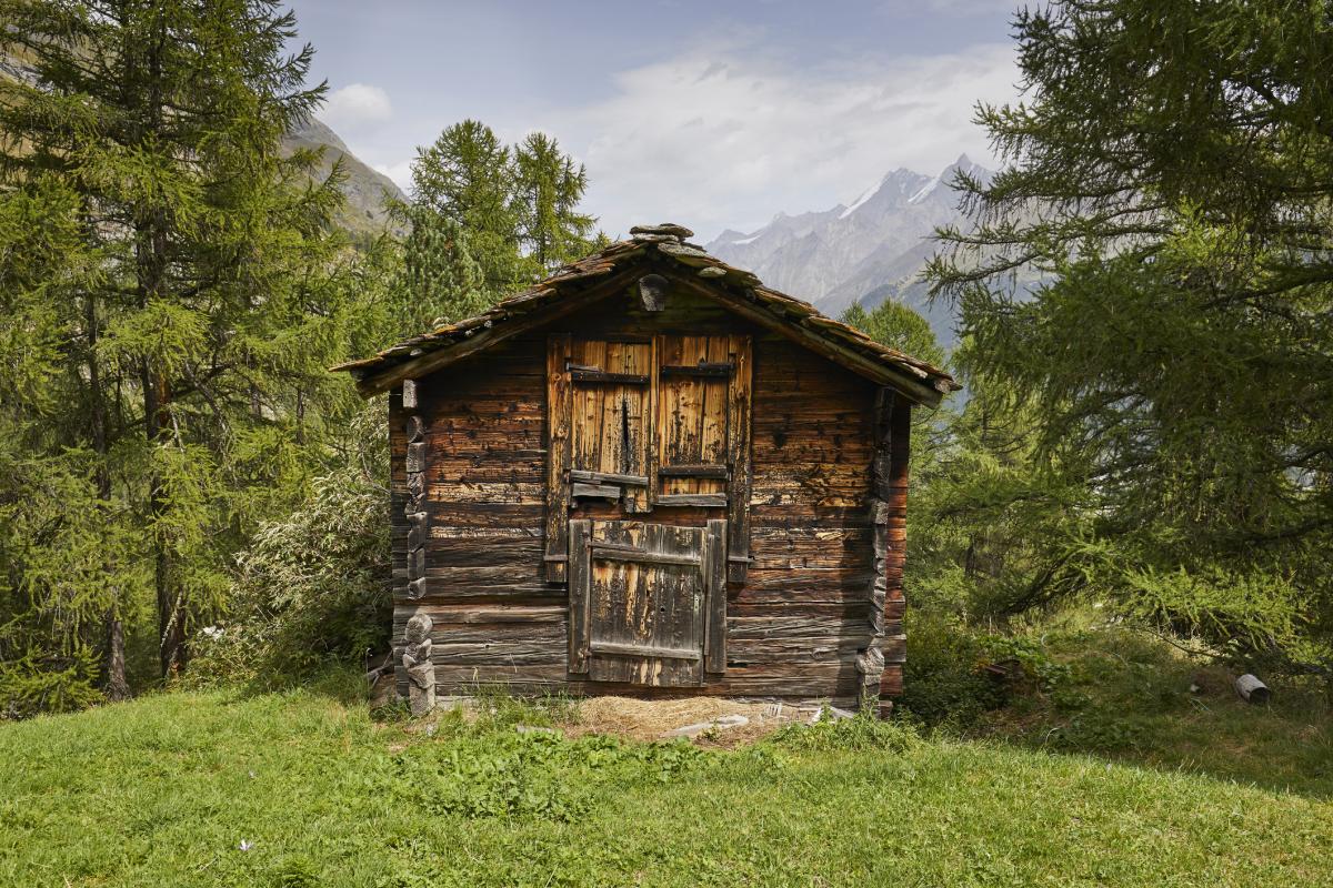 Una cabaña de madera, en una imagen de archivo