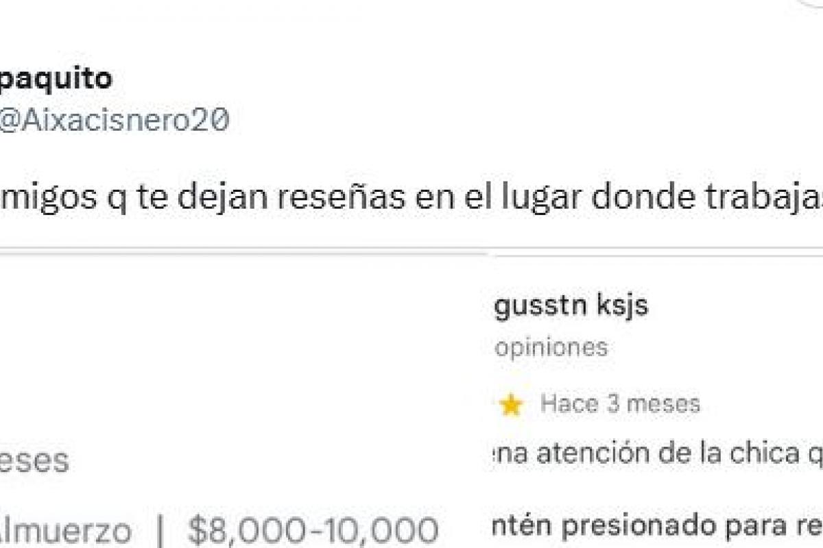 El tuit viral de @Aixacisnero20 con las reseñas de sus amigas.