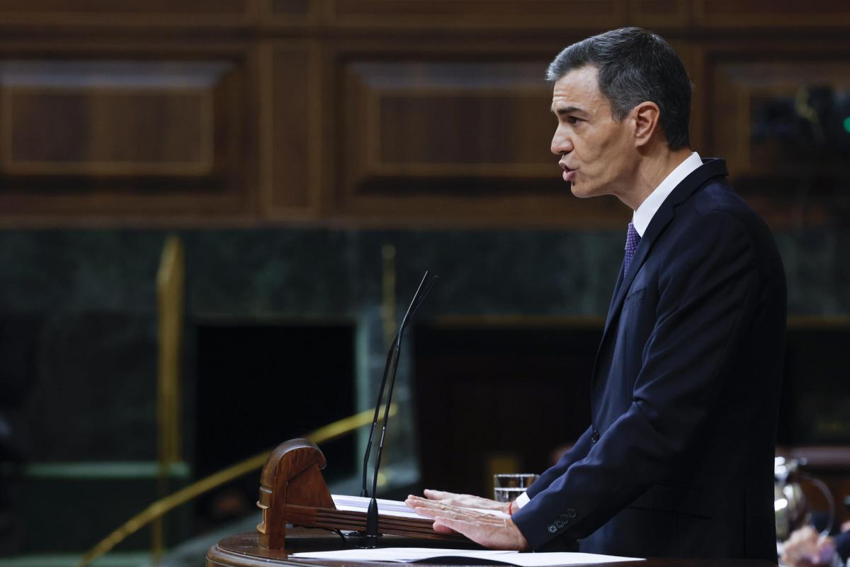 El presidente del Gobierno, Pedro Sánchez, durante su comparecencia este miércoles en el Congreso para informar de las últimas cumbres internacionales