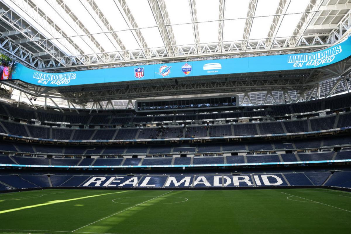 El estadio Santiago Bernabéu por dentro con videomarcadores de la NFL.