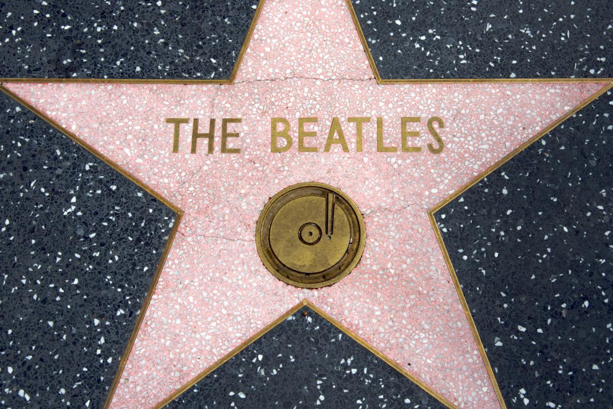 Estrella de The Beatles en el Paseo de la Fama en Los Ángelez