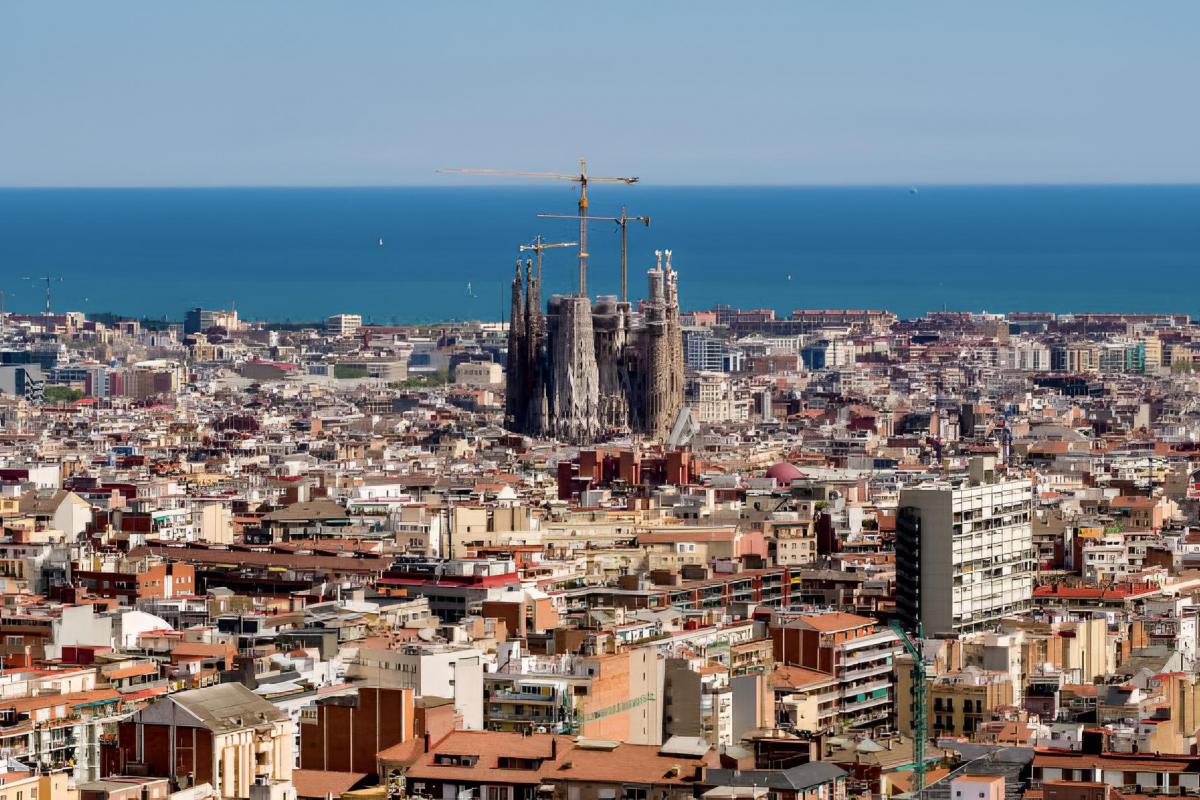 Una imagen aérea de la ciudad de Barcelona