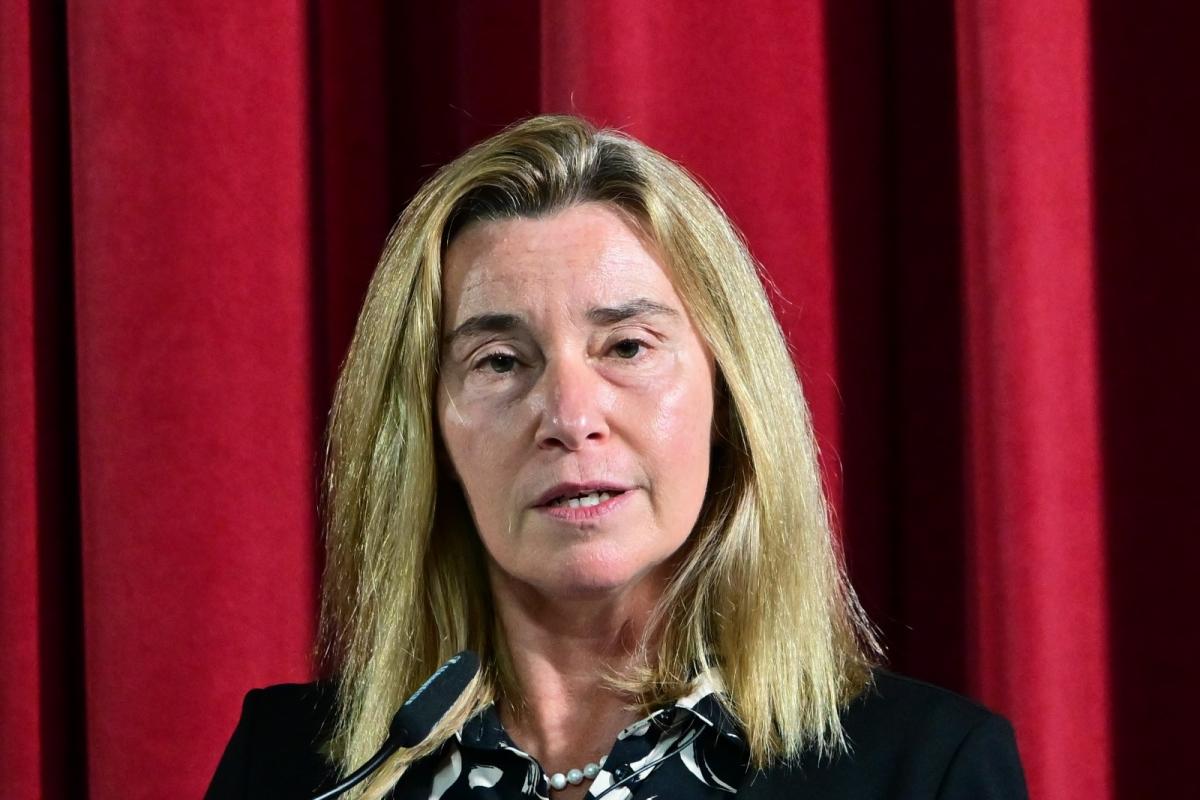 Federica Mogherini, el 7 de noviembre de 2025, dando una conferencia en la Freie Universität de Berlin (Alemania).