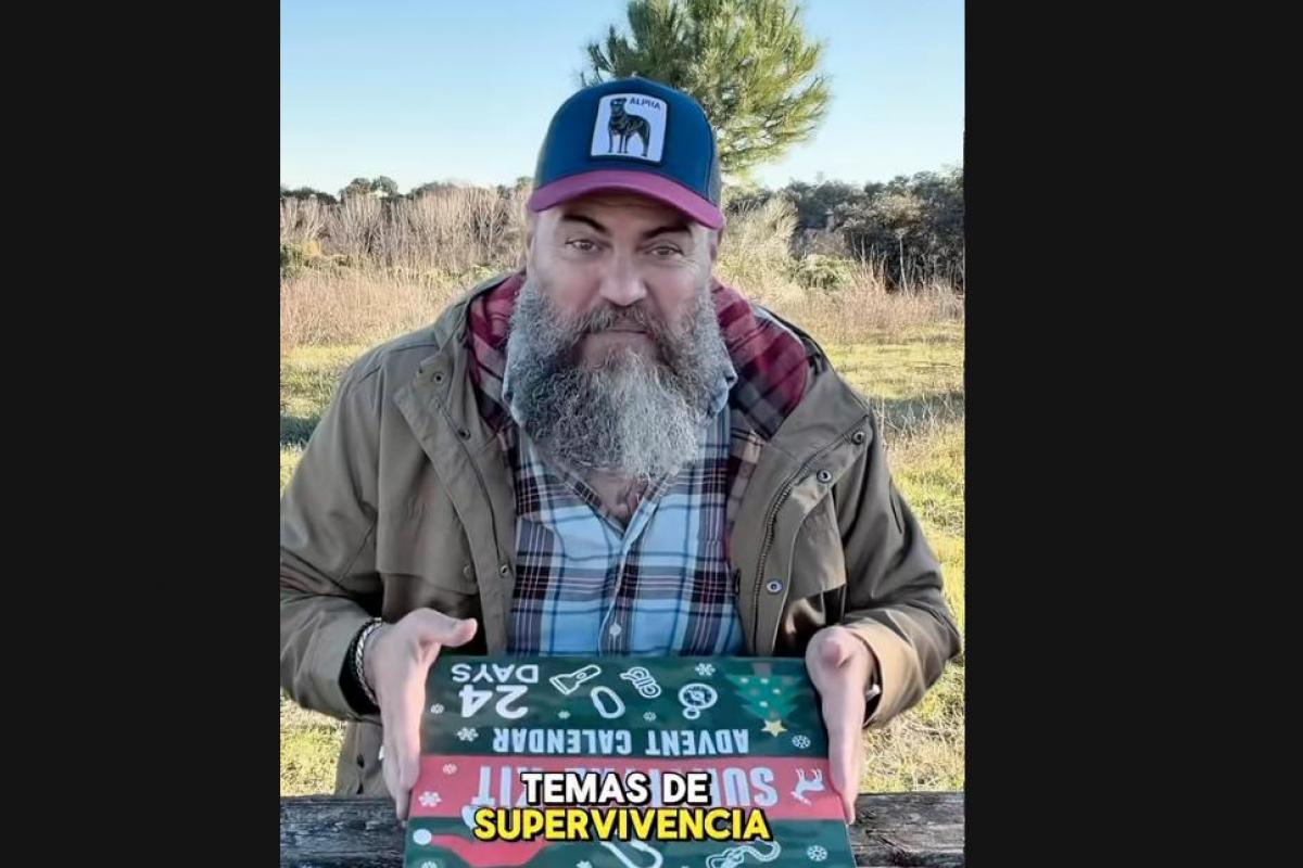 El creador de contenido @aruncinante enseña un calendario de adviento de supervivencia.