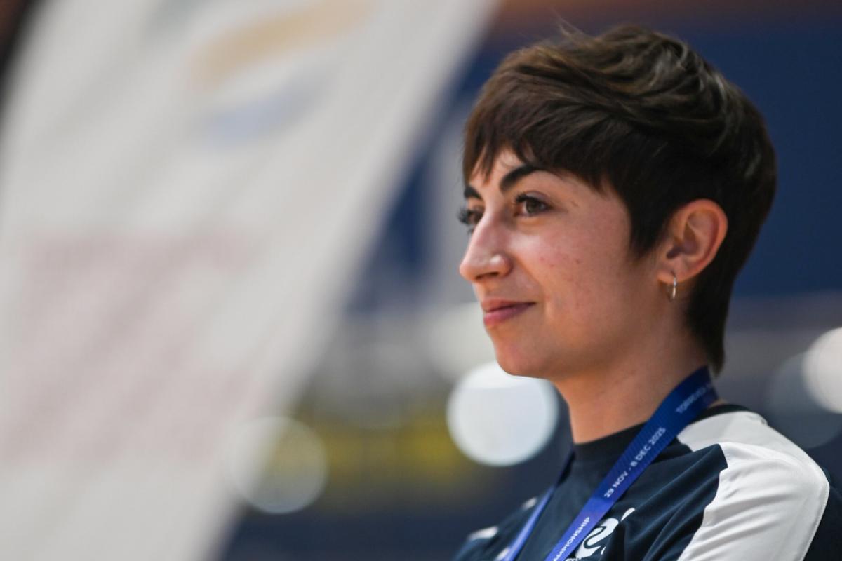 Celia Garrote, en uno de los partidos de España en el Mundial