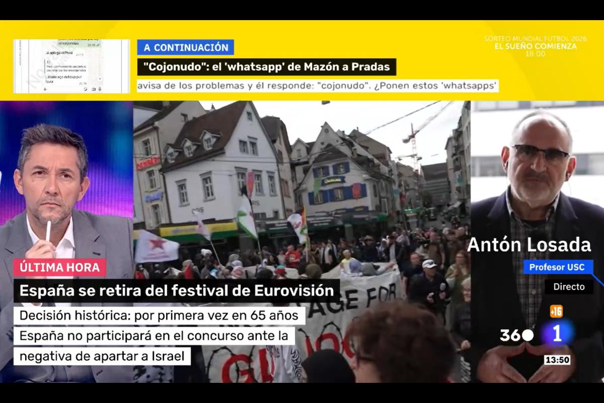 Antón Losada reacciona a la salida de España de Eurovisión