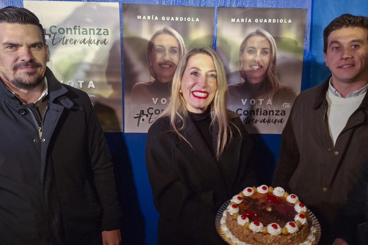 La candidata del Partido Popular a la presidencia de la Junta de Extremadura, María Guardiola